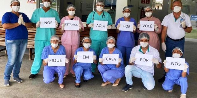 Profissionais da Saúde de Alta Floresta aderem à campanha para pedir que as pessoas fiquem em casa durante pandemia