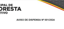 CÂMARA MUNICIPAL DE ALTA FLORESTA:   AVISO DE DISPENSA Nº 001/2024