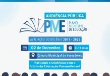 Audiência Pública para Apresentação das Metas e Resultados do Plano Municipal de Educação 2015 – 2025