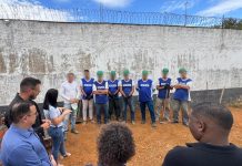 Reeducandos constroem espaço em unidade prisional destinado a atividades educacionais