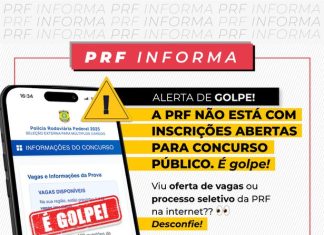 Alerta: site anunciando seleção para carreira da PRF é fraude