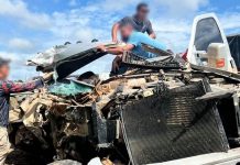 Colisão entre caminhonete e carreta deixa motorista ferido na rodovia que liga Alta Floresta a Paranaíta