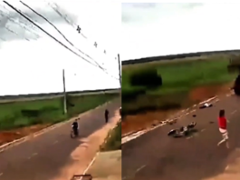 Tem vídeo: Adolescente de 15 anos morre ao tentar passar de bicicleta elétrica por baixo de pulverizador