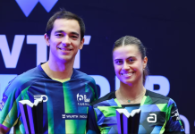 Hugo Calderano e Bruna Takahashi comemoram título histórico em Singapura