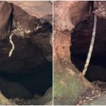 Guia de turismo flagra serpente caniana de mais de 2 metros em caverna de Chapada dos Guimarães