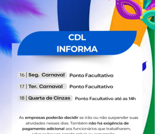 Carnaval será ponto facultativo no comércio de Alta Floresta