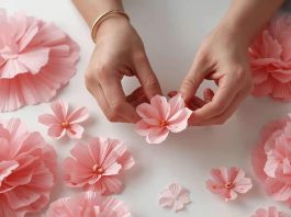 Alta Floresta abre oficina gratuita de flores de papel crepom