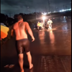 Policial de folga salva família de carro submerso durante alagamento