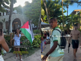 Vídeo denuncia conflito por bandeira pró-Palestina na Bahia