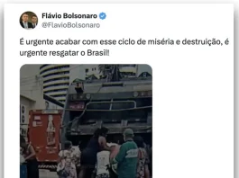 Flávio Bolsonaro usa imagens de pessoas pegando comida no lixo no governo Bolsonaro para “denunciar miséria” com Lula
