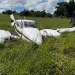 Pouso forçado de avião deixa feridos na zona rural de Trindade