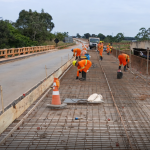 Obras em três pontes na BR-163/MT deixam trechos no sistema ‘Pare-e-Siga’, em Itiquira