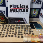 Em Cuiabá, ROTAM apreende adolescentes com drogas escondidas em córrego