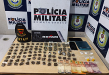 Em Cuiabá, ROTAM apreende adolescentes com drogas escondidas em córrego