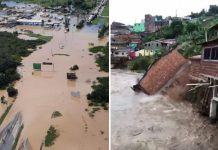 Temporais deixam 10 mortos e pelo menos três desaparecidos em diferentes regiões do Brasil