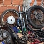 Moto furtada é encontrada desmontada em comunidade rural