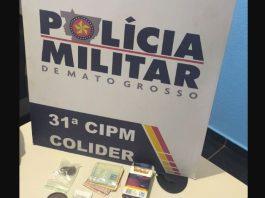 Fuga em alta velocidade termina com prisão e drogas em Colíder