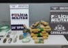 Cavalaria da PM prende dois suspeitos e apreende 13,7 kg de drogas em MT