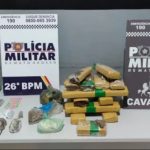 Cavalaria da PM prende dois suspeitos e apreende 13,7 kg de drogas em MT
