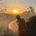 Incêndio em terreno urbano mobiliza bombeiros no bairro Cidade Bela
