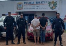 Dupla é presa com armas e ferramentas usadas em furtos em Carlinda