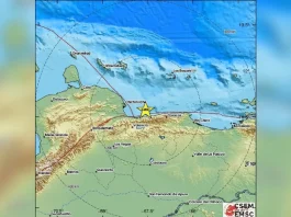 Terremoto de magnitude 4,9 volta a atingir a Venezuela