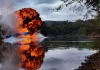 Balsas de garimpo são destruídas durante operação em Peixoto