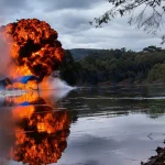 Balsas de garimpo são destruídas durante operação em Peixoto