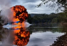 Balsas de garimpo são destruídas durante operação em Peixoto