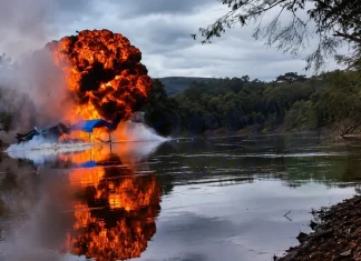 Balsas de garimpo são destruídas durante operação em Peixoto
