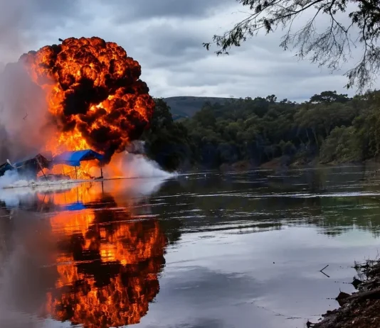 Balsas de garimpo são destruídas durante operação em Peixoto