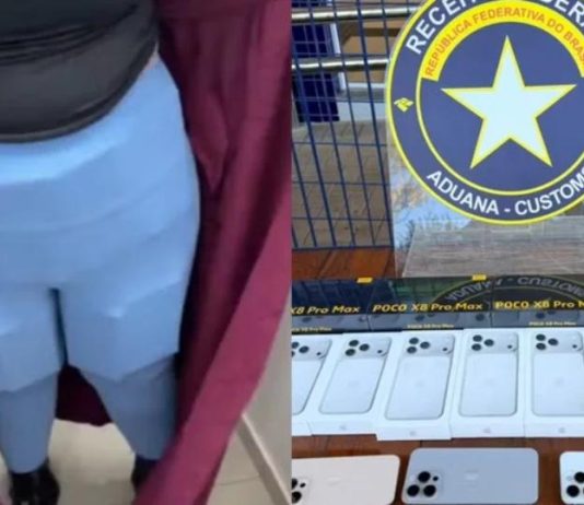 Mulher é flagrada com 16 celulares escondidos na roupa durante fiscalização no Paraná