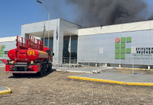 Incêndio no IFMT atingiu seis salas do terceiro andar