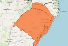 Sul do Brasil tem alerta para tempestades em 675 municípios