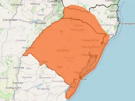 Sul do Brasil tem alerta para tempestades em 675 municípios