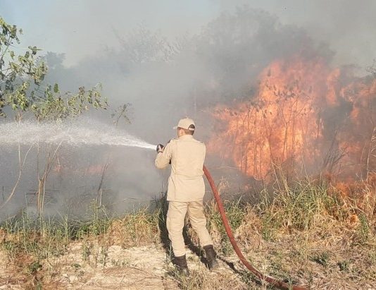 Fumaça de incêndio encobre estrada e atinge cidades no norte de MT