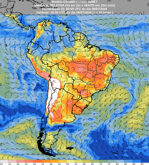 mapa seca Inmet