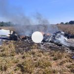 Três pessoas morrem após avião cair e pegar fogo em fazenda de MT