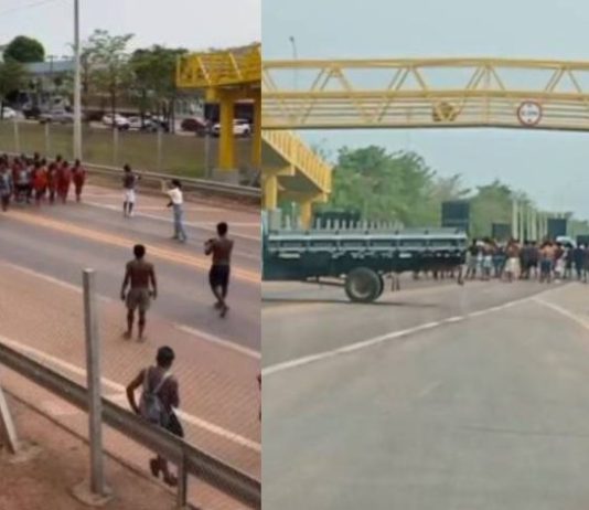 Indígenas bloqueiam BR-163 em Novo Progresso e cobram medidas