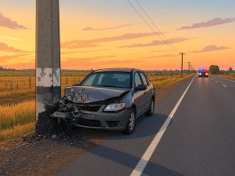 Motorista fica ferido após bater carro contra poste na MT-208