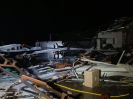Temporal destrói hangares e atinge aeronaves no aeroporto de Toledo PR