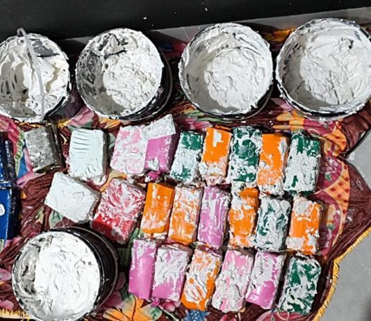 Casal é preso com 44 tabletes de drogas escondidos em argamassa