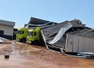 Vendaval destrói telhados, derruba barracão e causa prejuízos em Matupá