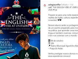 “The English Vibe At Uniflor 2026” celebra a vivência da língua inglesa e convida Alta Floresta para uma noite especial