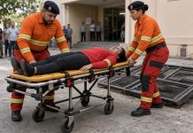 Mulher de 47 anos é atingida por portão durante votação em escola