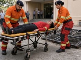 Mulher de 47 anos é atingida por portão durante votação em escola