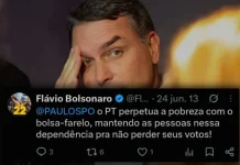 Print é eterno: Flávio Bolsonaro que já chamou benefício de “bolsa farelo”, agora apaga posts contra o Bolsa Família,