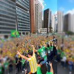 Flávio Bolsonaro leva funk e axé à Paulista em ato que reúne milhares